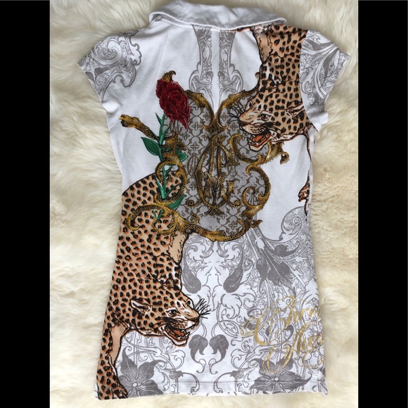 Ed Hardy Tops - Ed Hardy tiger and rose top /tee